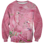 Australia Breast Cancer Awareness Sweatshirt Think Pink Cockatoos Ribbon - Aussie Hoodie