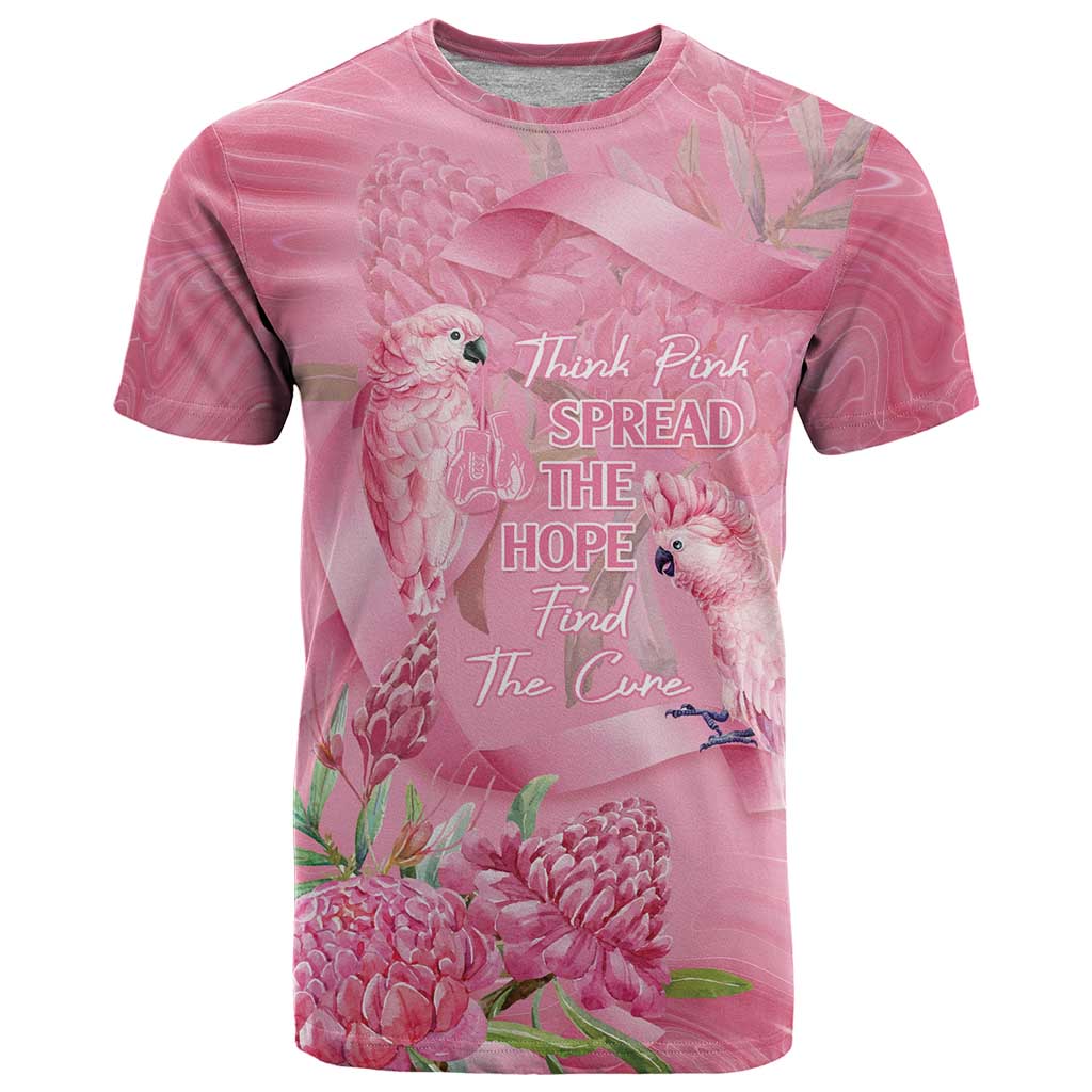 Australia Breast Cancer Awareness T Shirt Think Pink Cockatoos Ribbon - Aussie Hoodie
