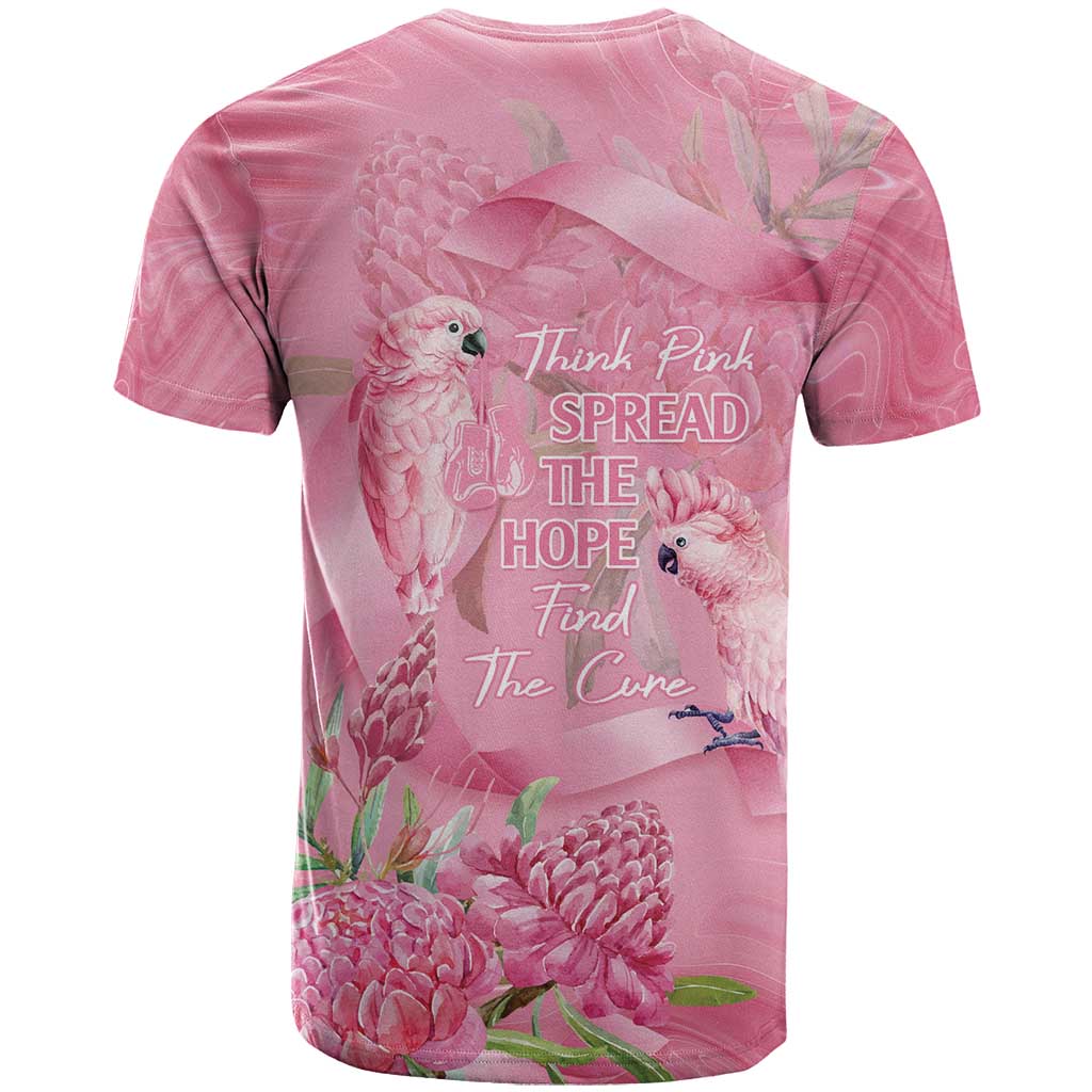 Australia Breast Cancer Awareness T Shirt Think Pink Cockatoos Ribbon - Aussie Hoodie