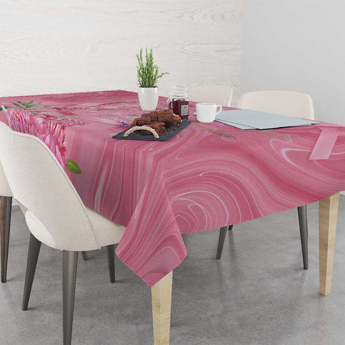 Australia Breast Cancer Awareness Tablecloth Think Pink Cockatoos Ribbon - Aussie Hoodie