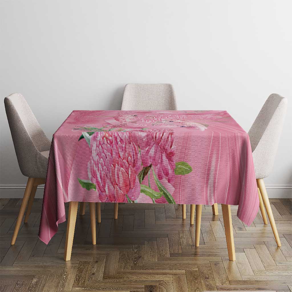 Australia Breast Cancer Awareness Tablecloth Think Pink Cockatoos Ribbon - Aussie Hoodie