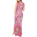 Australia Breast Cancer Awareness Tank Maxi Dress Think Pink Cockatoos Ribbon - Aussie Hoodie
