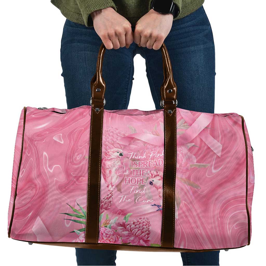 Australia Breast Cancer Awareness Travel Bag Think Pink Cockatoos Ribbon - Aussie Hoodie