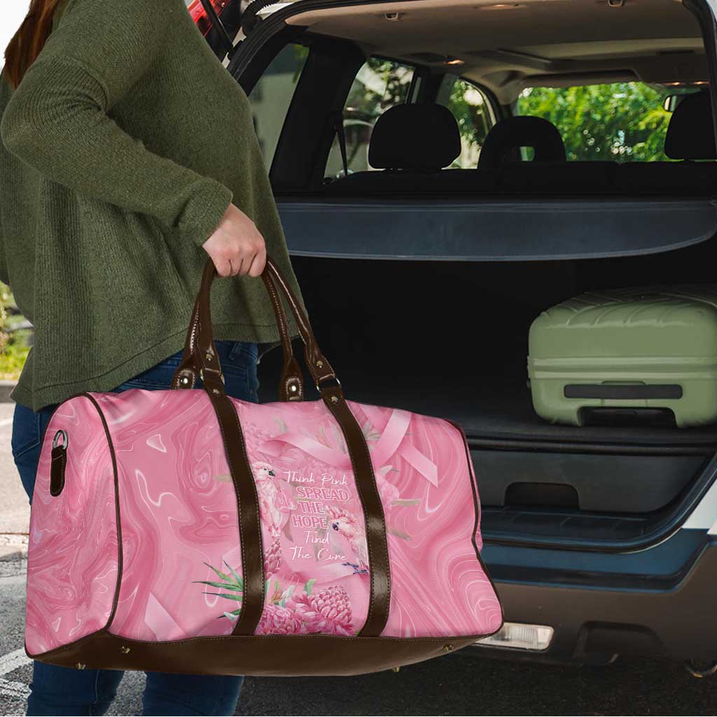Australia Breast Cancer Awareness Travel Bag Think Pink Cockatoos Ribbon - Aussie Hoodie