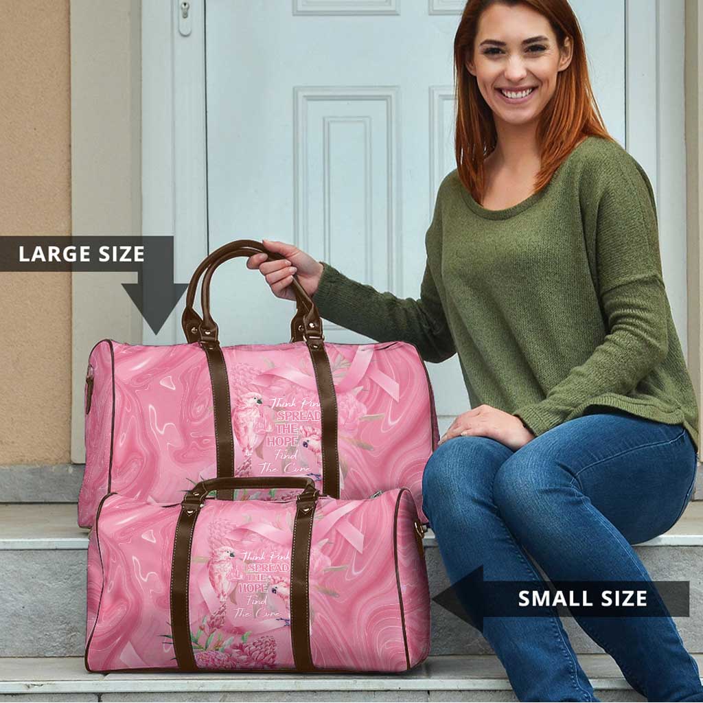 Australia Breast Cancer Awareness Travel Bag Think Pink Cockatoos Ribbon - Aussie Hoodie