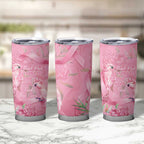 Australia Breast Cancer Awareness Tumbler Cup Think Pink Cockatoos Ribbon - Aussie Hoodie