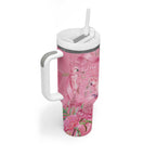 Australia Breast Cancer Awareness Tumbler With Handle Think Pink Cockatoos Ribbon - Aussie Hoodie