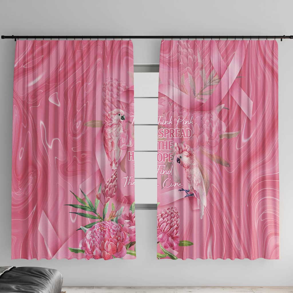 Australia Breast Cancer Awareness Window Curtain Think Pink Cockatoos Ribbon - Aussie Hoodie