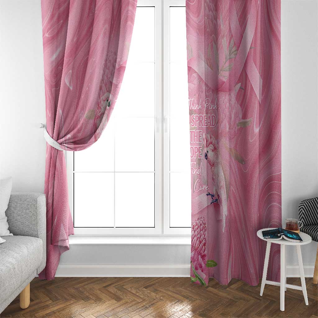 Australia Breast Cancer Awareness Window Curtain Think Pink Cockatoos Ribbon - Aussie Hoodie