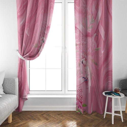 Australia Breast Cancer Awareness Window Curtain Think Pink Cockatoos Ribbon - Aussie Hoodie