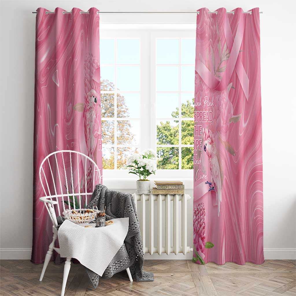 Australia Breast Cancer Awareness Window Curtain Think Pink Cockatoos Ribbon - Aussie Hoodie