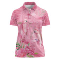 Australia Breast Cancer Awareness Women Polo Shirt Think Pink Cockatoos Ribbon - Aussie Hoodie