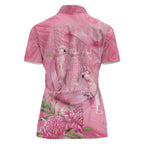 Australia Breast Cancer Awareness Women Polo Shirt Think Pink Cockatoos Ribbon - Aussie Hoodie