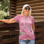 Australia Breast Cancer Awareness Women Polo Shirt Think Pink Cockatoos Ribbon - Aussie Hoodie