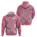 Australia Breast Cancer Awareness Zip Hoodie Think Pink Cockatoos Ribbon - Aussie Hoodie