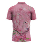 Australia Breast Cancer Awareness Zipper Polo Shirt Think Pink Cockatoos Ribbon - Aussie Hoodie