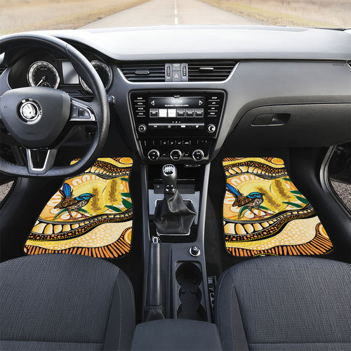 Superb Fairywren Bottlebrush Australia Indigenous Art Car Mats