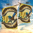 Superb Fairywren Bottlebrush Australia Indigenous Art Garden Flag