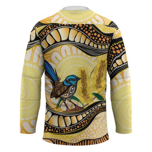 Superb Fairywren Bottlebrush Australia Indigenous Art Hockey Jersey