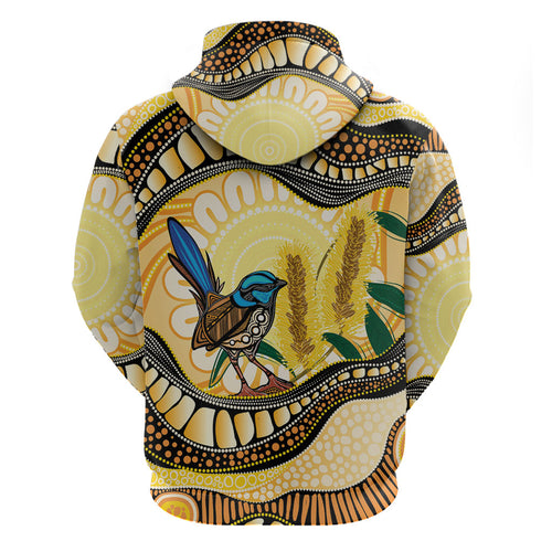 Superb Fairywren Bottlebrush Australia Indigenous Art Hoodie