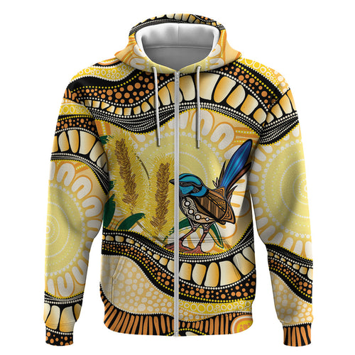 Superb Fairywren Bottlebrush Australia Indigenous Art Hoodie