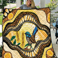 Superb Fairywren Bottlebrush Australia Indigenous Art Quilt