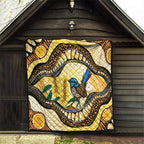 Superb Fairywren Bottlebrush Australia Indigenous Art Quilt
