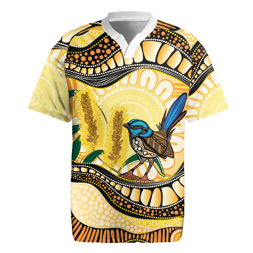 Superb Fairywren Bottlebrush Australia Indigenous Art Rugby Jersey