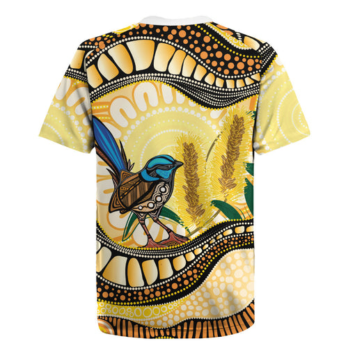 Superb Fairywren Bottlebrush Australia Indigenous Art Rugby Jersey