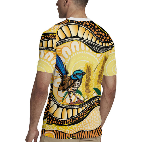 Superb Fairywren Bottlebrush Australia Indigenous Art Rugby Jersey