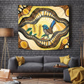 Superb Fairywren Bottlebrush Australia Indigenous Art Tapestry