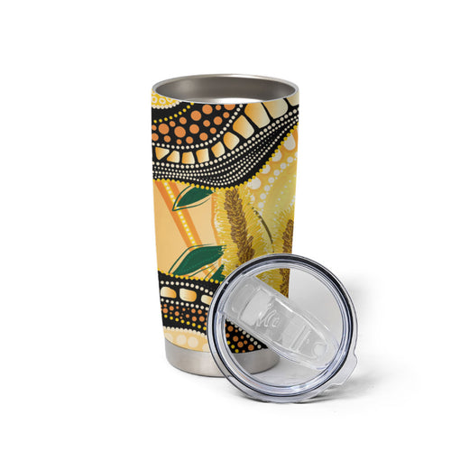 Superb Fairywren Bottlebrush Australia Indigenous Art Tumbler Cup