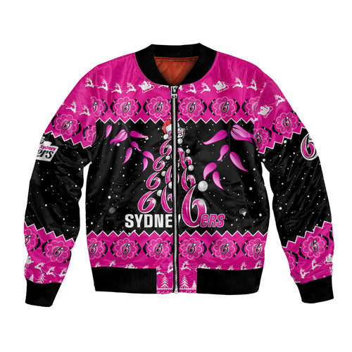 sydney-sixers-cricket-christmas-bomber-jacket-merry-xmas-2023-indigenous-art