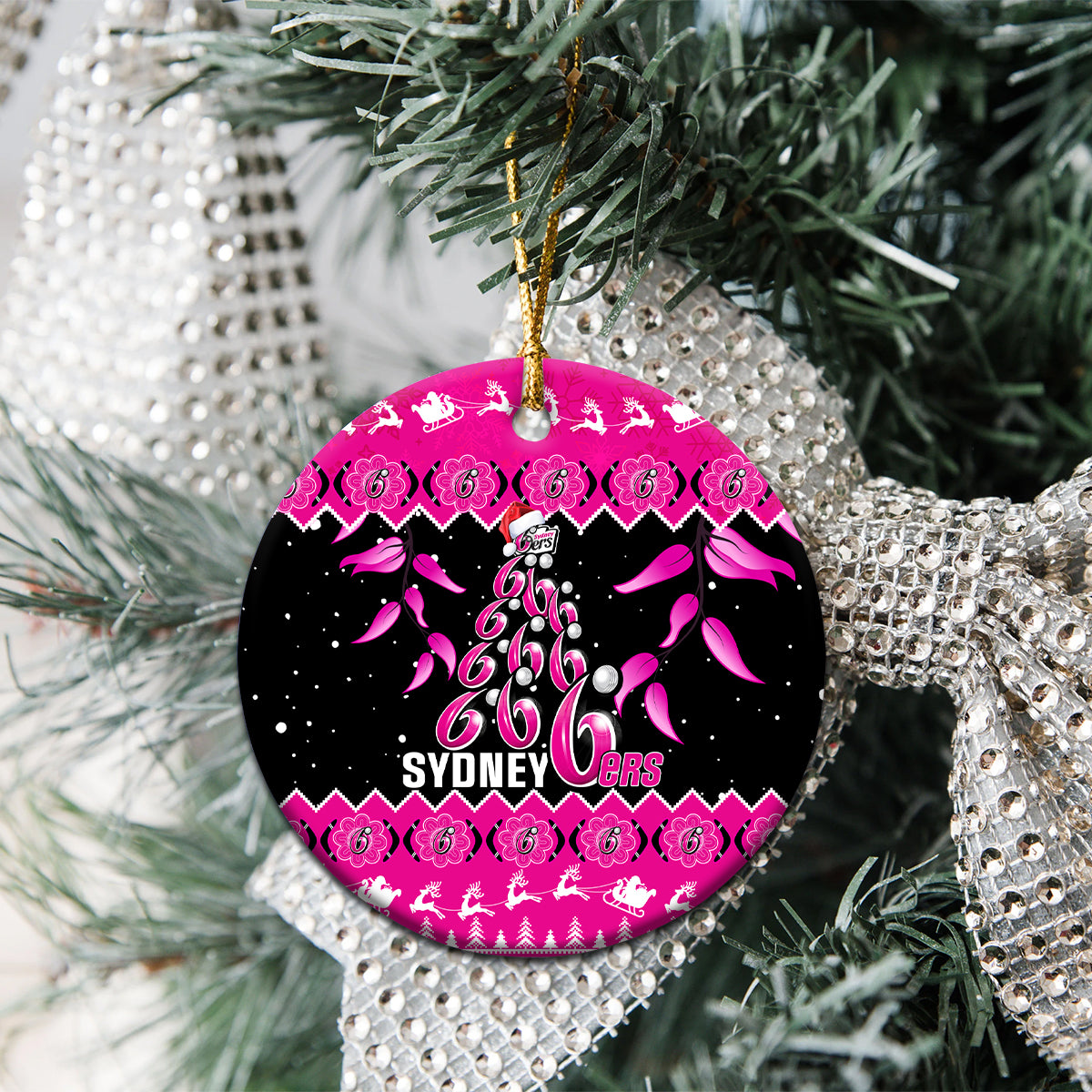 sydney-sixers-cricket-christmas-ceramic-ornament-merry-xmas-2023-indigenous-art