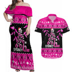 sydney-sixers-cricket-christmas-couples-matching-off-shoulder-maxi-dress-and-hawaiian-shirt-merry-xmas-2023-indigenous-art