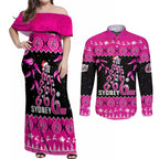 sydney-sixers-cricket-christmas-couples-matching-off-shoulder-maxi-dress-and-long-sleeve-button-shirt-merry-xmas-2023-indigenous-art