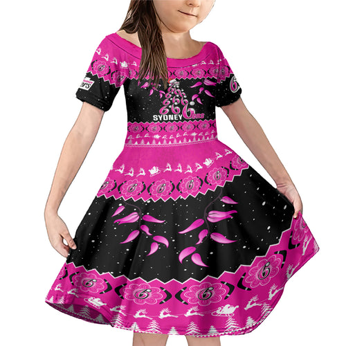 sydney-sixers-cricket-christmas-family-matching-mermaid-dress-and-hawaiian-shirt-merry-xmas-2023-indigenous-art