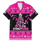 sydney-sixers-cricket-christmas-family-matching-mermaid-dress-and-hawaiian-shirt-merry-xmas-2023-indigenous-art