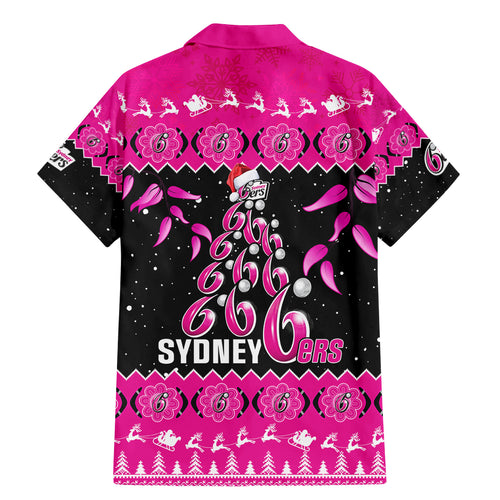 sydney-sixers-cricket-christmas-family-matching-mermaid-dress-and-hawaiian-shirt-merry-xmas-2023-indigenous-art