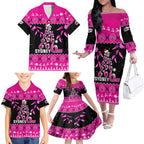 sydney-sixers-cricket-christmas-family-matching-off-shoulder-long-sleeve-dress-and-hawaiian-shirt-merry-xmas-2023-indigenous-art