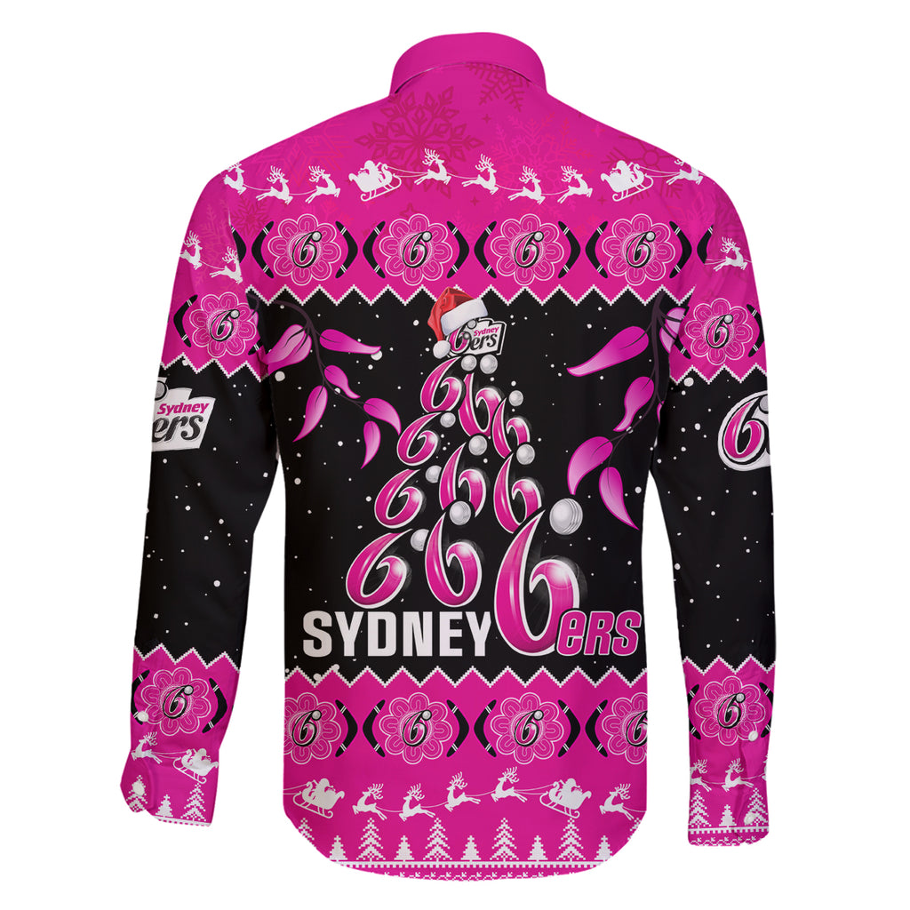sydney-sixers-cricket-christmas-family-matching-puletasi-dress-and-hawaiian-shirt-merry-xmas-2023-indigenous-art