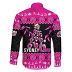sydney-sixers-cricket-christmas-family-matching-short-sleeve-bodycon-dress-and-hawaiian-shirt-merry-xmas-2023-indigenous-art