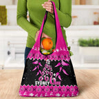 Sydney Sixers Cricket Christmas Grocery Bag Merry Xmas Indigenous Art