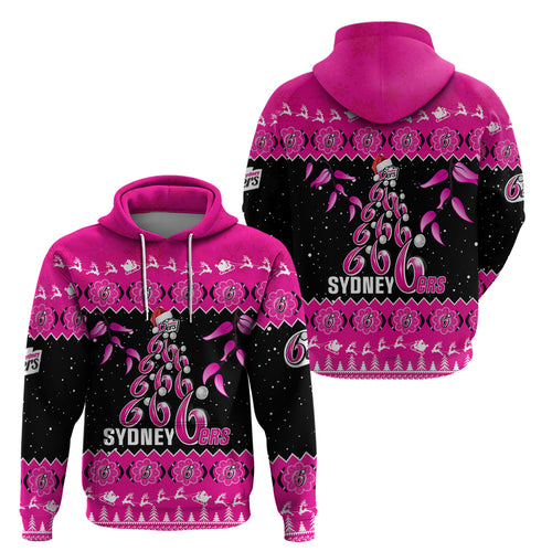 sydney-sixers-cricket-christmas-hoodie-merry-xmas-2023-indigenous-art