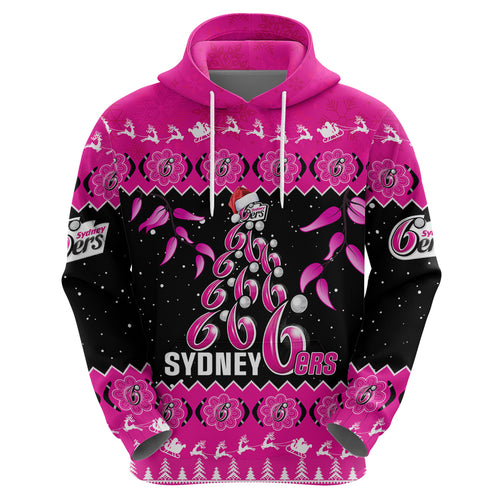 sydney-sixers-cricket-christmas-hoodie-merry-xmas-2023-indigenous-art