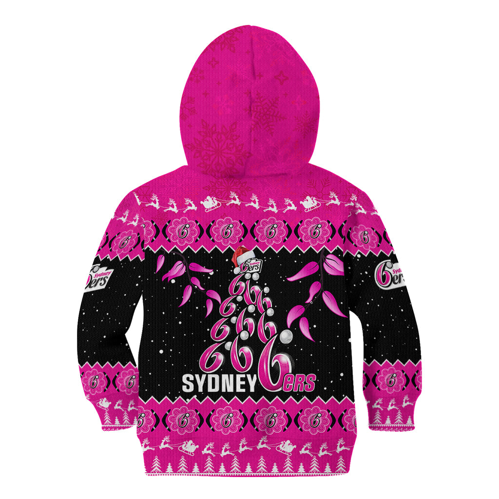 sydney-sixers-cricket-christmas-kid-hoodie-merry-xmas-2023-indigenous-art