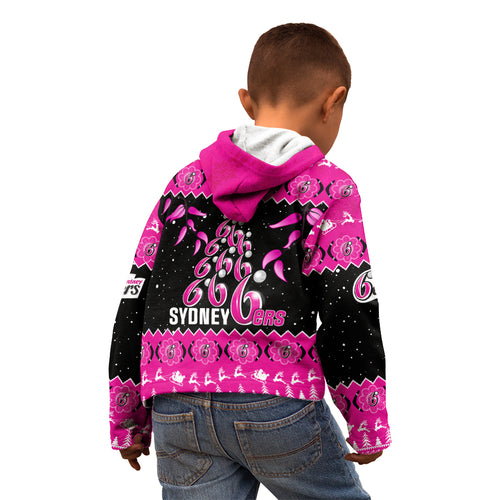sydney-sixers-cricket-christmas-kid-hoodie-merry-xmas-2023-indigenous-art