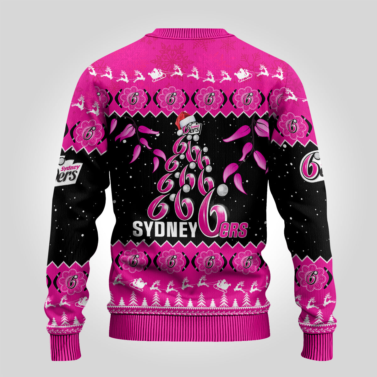 sydney-sixers-cricket-christmas-ugly-christmas-sweater-merry-xmas-2023-indigenous-art
