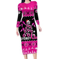 sydney-sixers-cricket-christmas-long-sleeve-bodycon-dress-merry-xmas-2023-indigenous-art