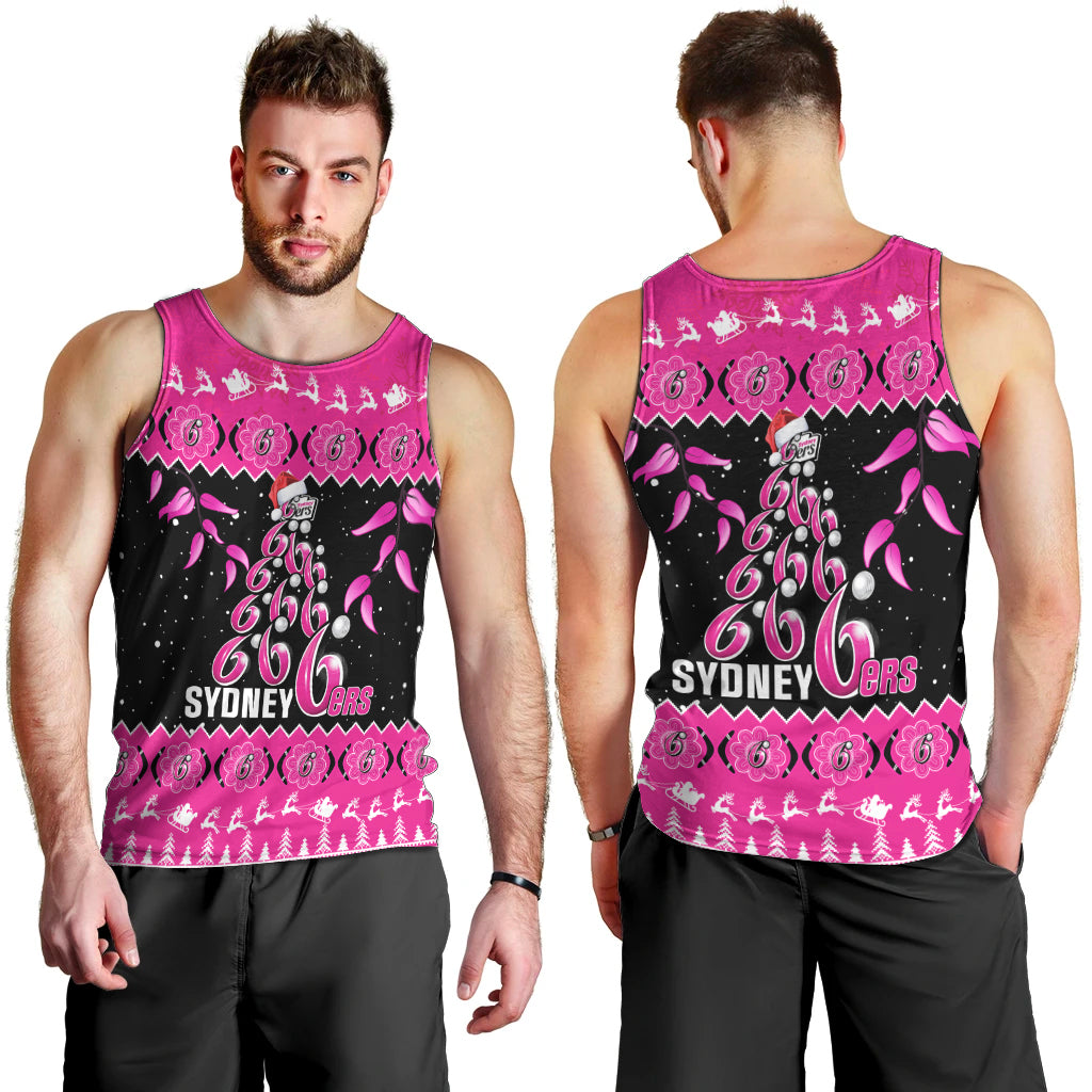 sydney-sixers-cricket-christmas-men-tank-top-merry-xmas-2023-indigenous-art